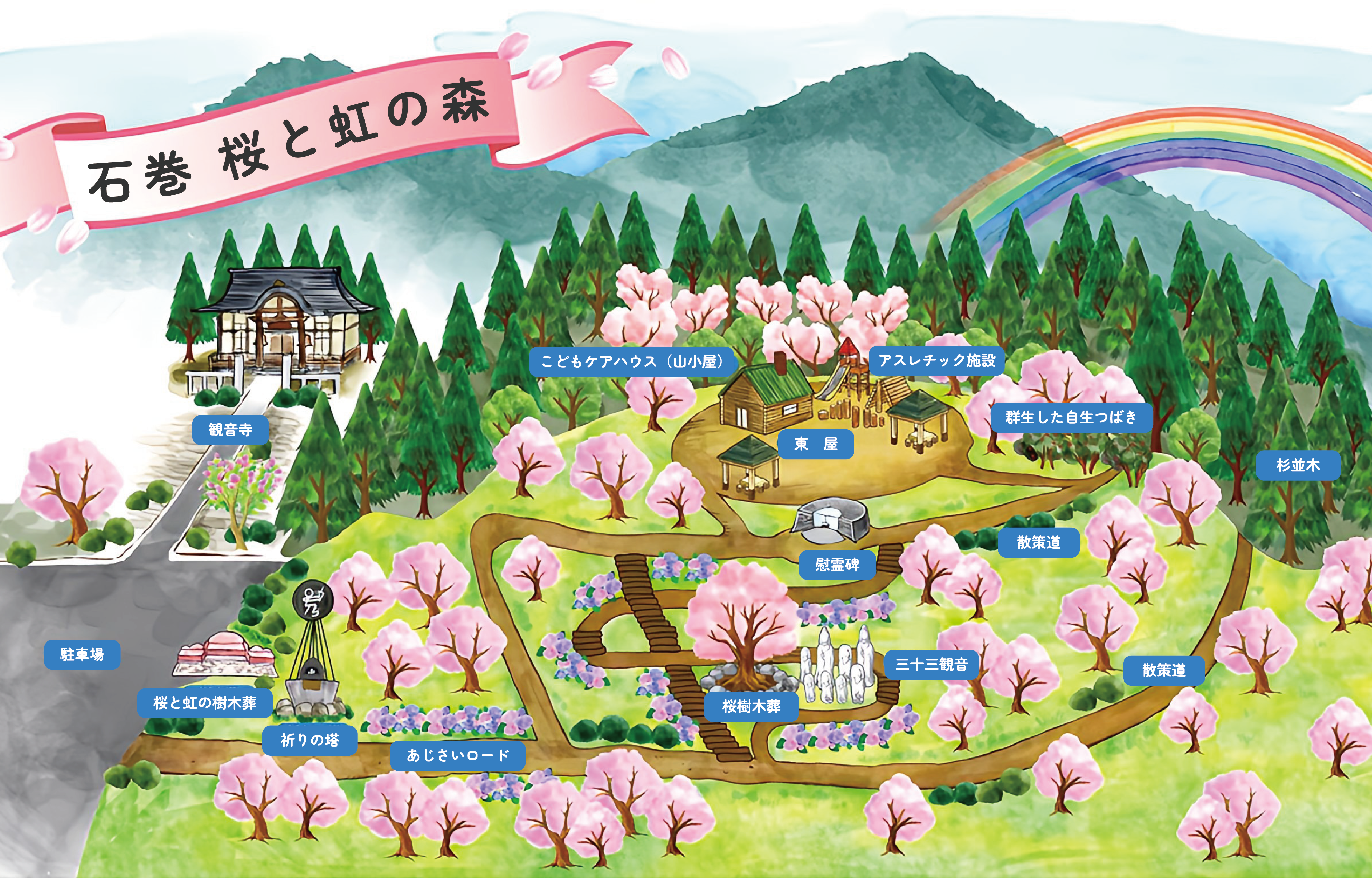 桜と虹の森